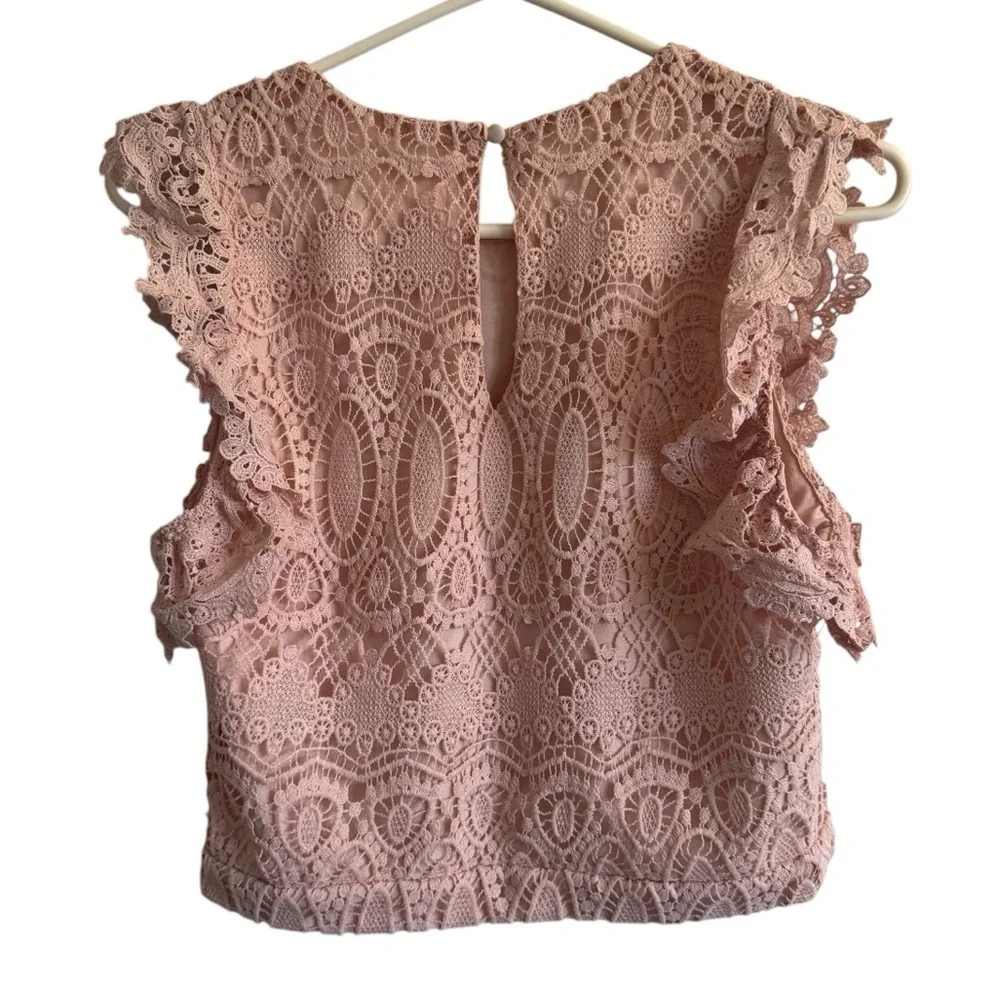 J.O.A. Blush Pink Two Piece Skirt + Top Set, Size M/L